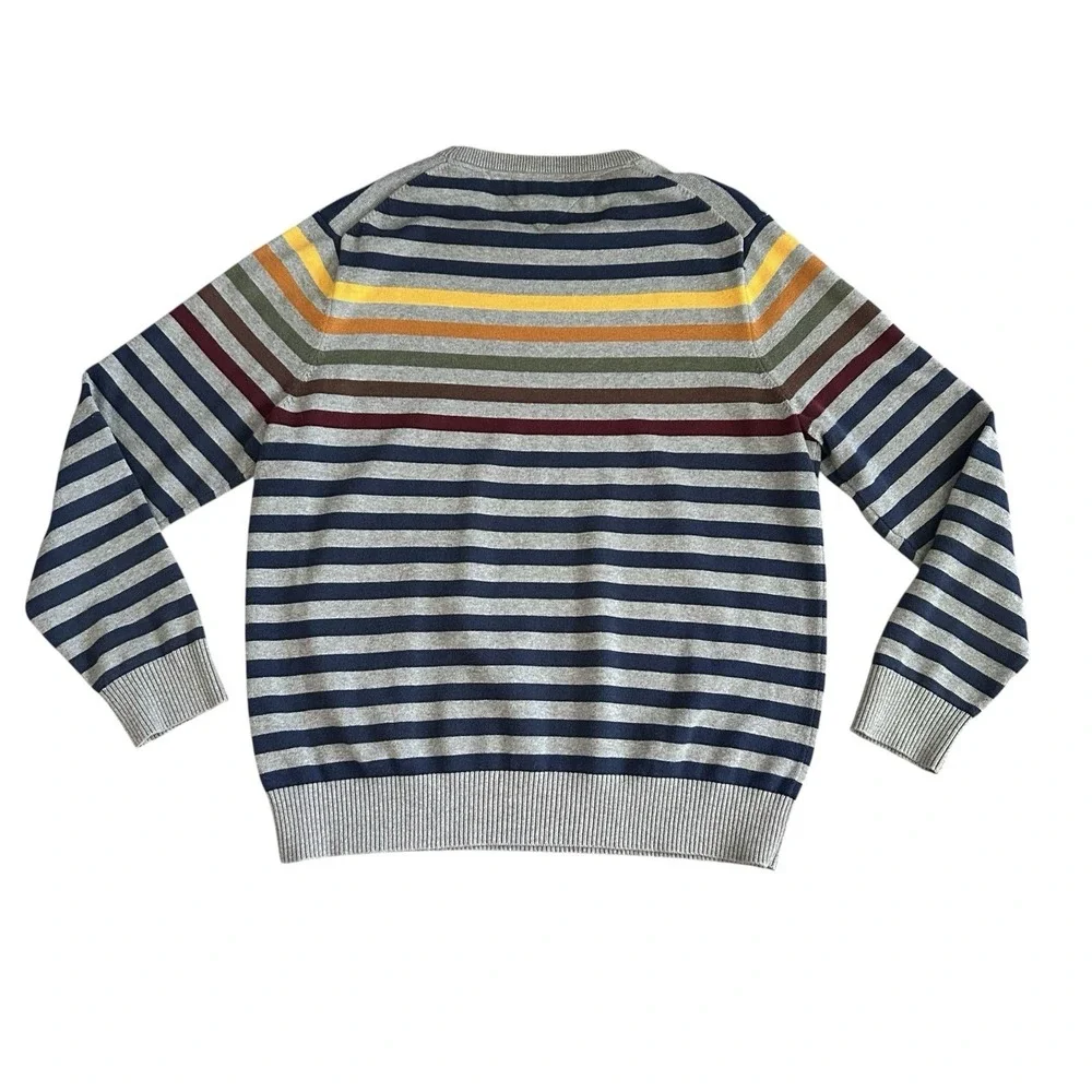 Tommy Hilfiger‎ Sweater Men's Striped Crew Neck Long Sleeve Grunge Skater XL